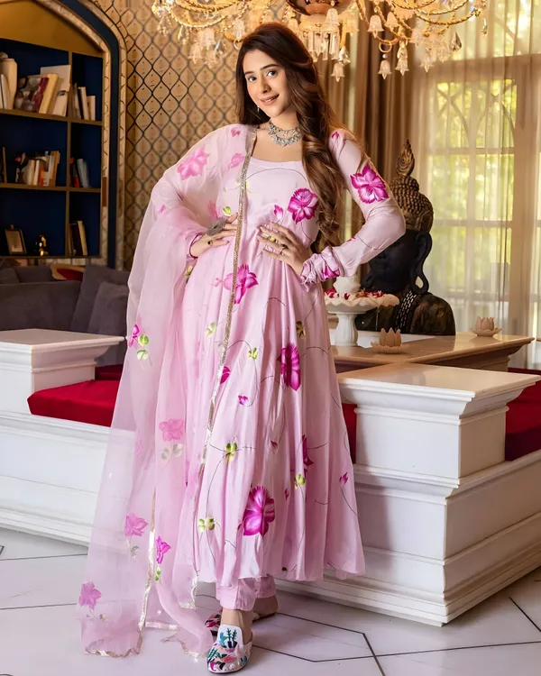 Pink_Digital_Printed_Flared_Kurti_with_Attached_Dupatta